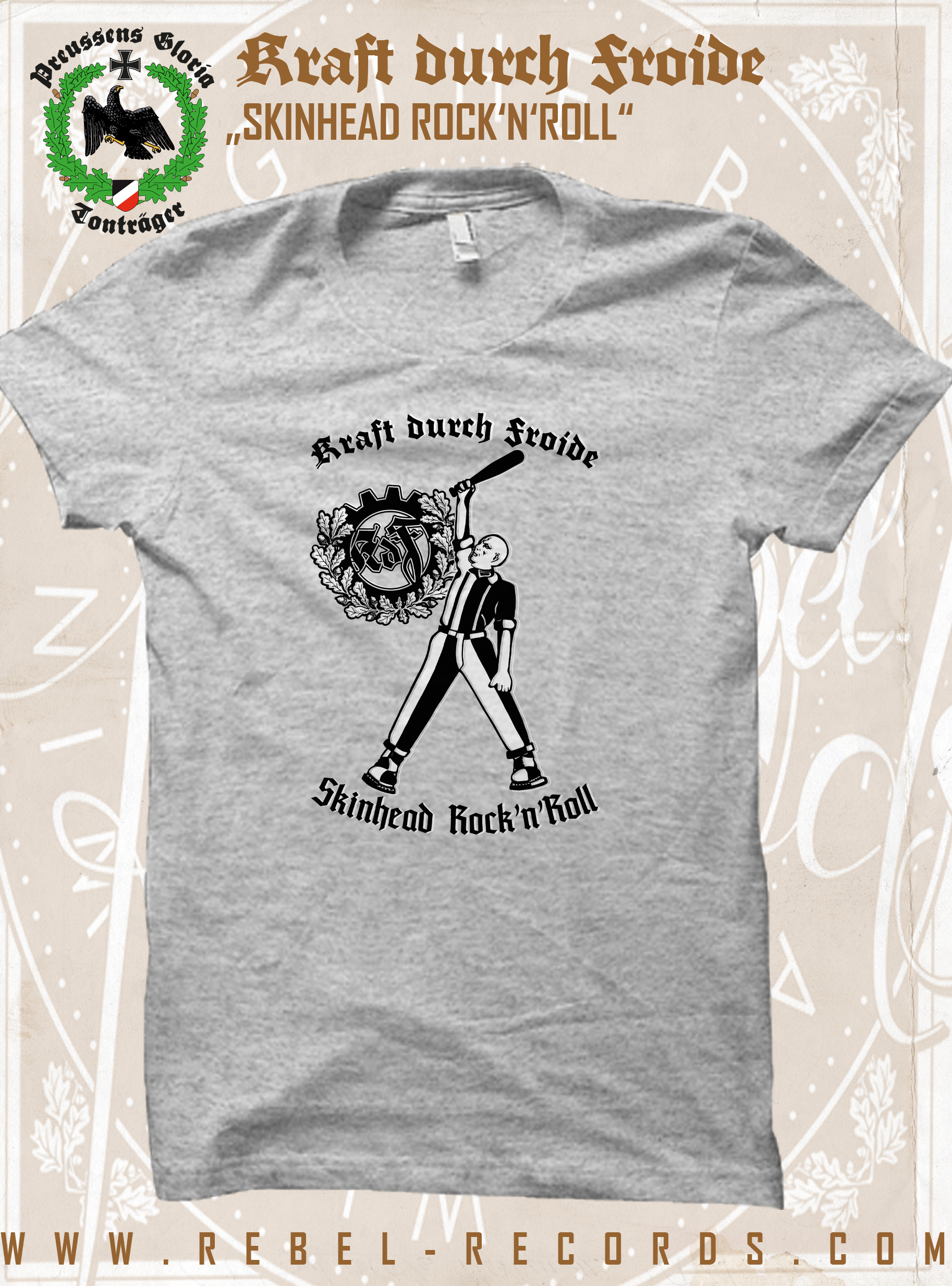 KRAFT DURCH FROIDE - SKINHEAD ROCK'N'ROLL T-SHIRT