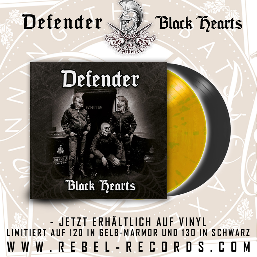Defender - Black Hearts LP
